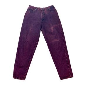 L.A. Blues Vintage Women's Size 16 High Waisted Mom Jeans Burgundy Tapered Leg